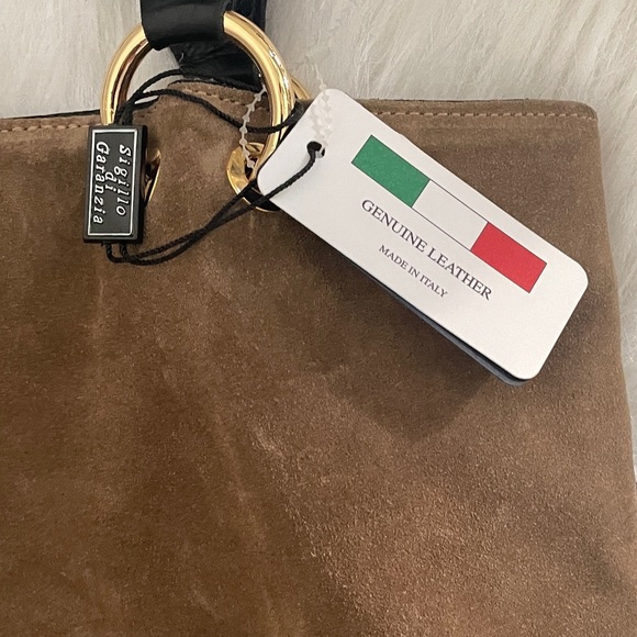 NWT DSQUARED2 LEATHER SUEDE WITH FRINGE BAG - Picture 6 of 10